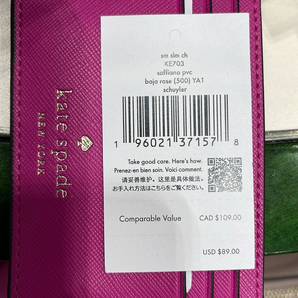Kate Spade Schuyler Small Slim Card Holder
Baja Rose 
NWT - Picture 7 of 16